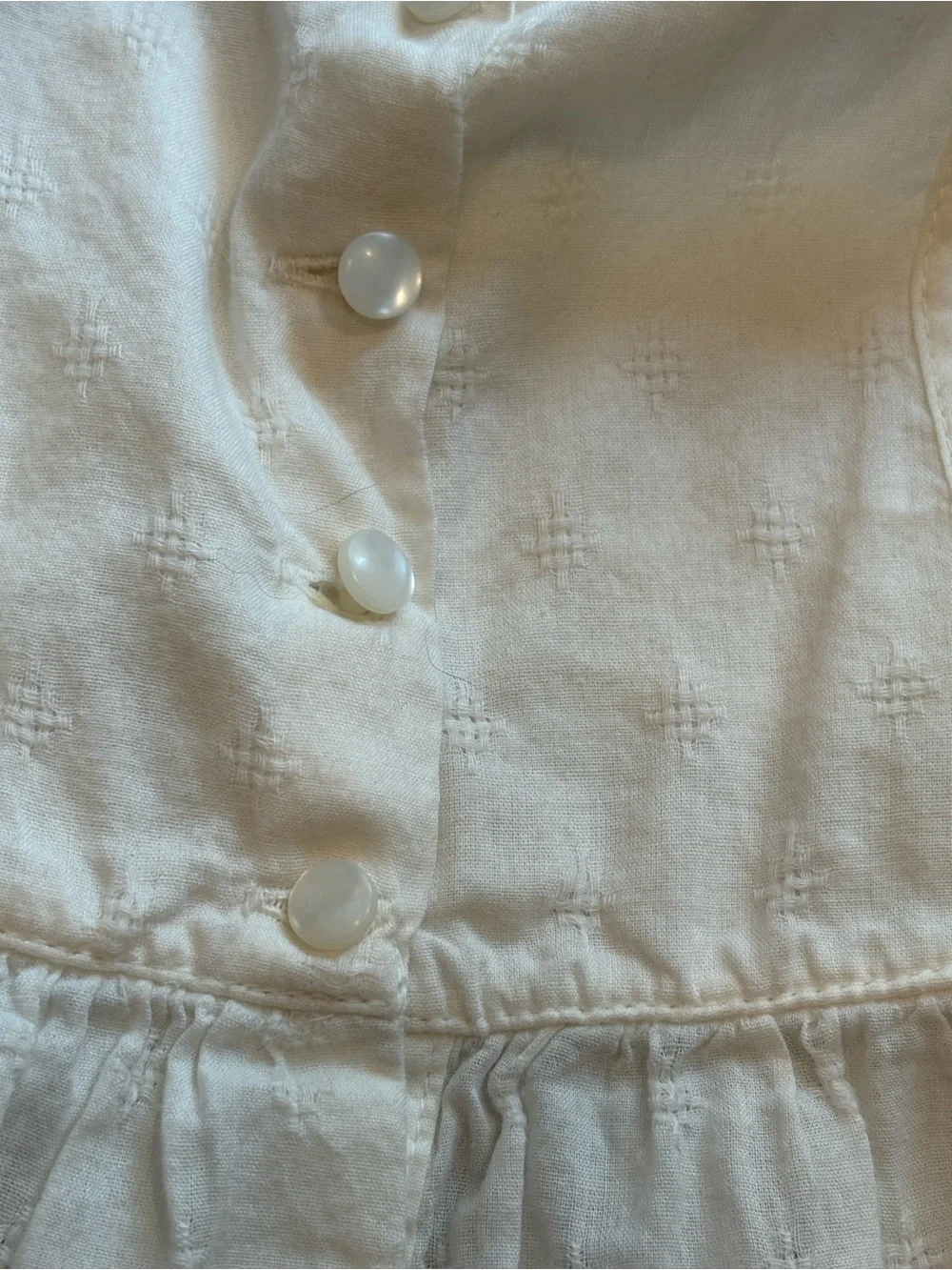 Ralph Lauren Girls Vintage White Cotton Sleeveless Baby/Toddler Dress size 6